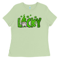 Matcha lucky gnome st patricks day Ladies Tee - Jasminsmagicworld