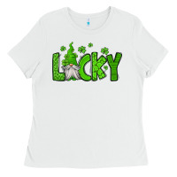 White lucky gnome st patricks day Ladies Tee - Jasminsmagicworld