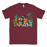 Burgundy Basketball coffee cups Classic Tee - NancyCooperArtShop
