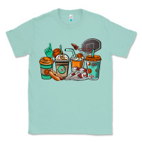 Seafoam Basketball coffee cups Classic Tee - NancyCooperArtShop