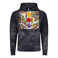 Cloud Black love puzzle ribbon Vintage Hoodie - TumblerDesignByShophia