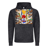 Vintage Black love puzzle ribbon Vintage Hoodie - TumblerDesignByShophia