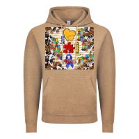 Vintage Coffee love puzzle ribbon Vintage Hoodie - TumblerDesignByShophia