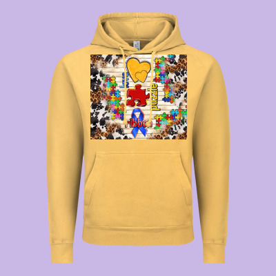 Love Puzzle Ribbon Vintage Hoodie Designed By Tumblerdesignbyshophia