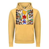 Vintage Mustard love puzzle ribbon Vintage Hoodie - TumblerDesignByShophia
