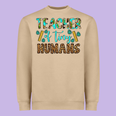 Teacher Of Tiny Humans Heavyweight Sweatshirt Designed By Bundleandbundleshop