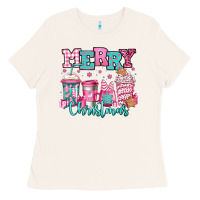 Bone merry christmas pink coffee cups Ladies Tee - Jasminsmagicworld