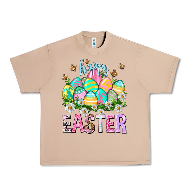 Happy Easter With Eggs Easter Day Urban Heavy Tee by HowdyJamesFarm | Teevron