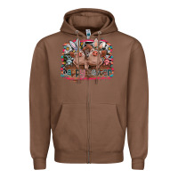Chestnut Happy Easter Zipper Hoodie - CowhideDigitalArt