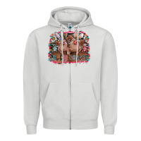 Dove Grey Happy Easter Zipper Hoodie - CowhideDigitalArt