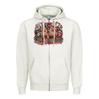 Oatmeal Heather Happy Easter Zipper Hoodie - CowhideDigitalArt
