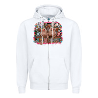 White Happy Easter Zipper Hoodie - CowhideDigitalArt