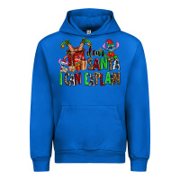 Cobalt cup of chocolate and  with christmas stitch elf Urban Hoodie - AdoDesignShop