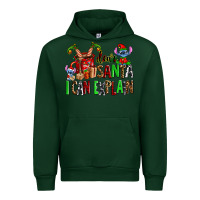 Forest Green cup of chocolate and  with christmas stitch elf Urban Hoodie - AdoDesignShop