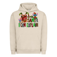 Pigment French Oak cup of chocolate and  with christmas stitch elf Urban Hoodie - AdoDesignShop