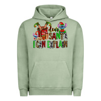 Pigment Oil Green cup of chocolate and  with christmas stitch elf Urban Hoodie - AdoDesignShop