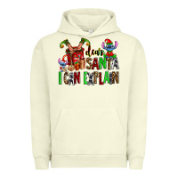 Pigment Pistachio cup of chocolate and  with christmas stitch elf Urban Hoodie - AdoDesignShop