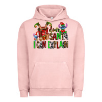 Pigment Salmon cup of chocolate and  with christmas stitch elf Urban Hoodie - AdoDesignShop