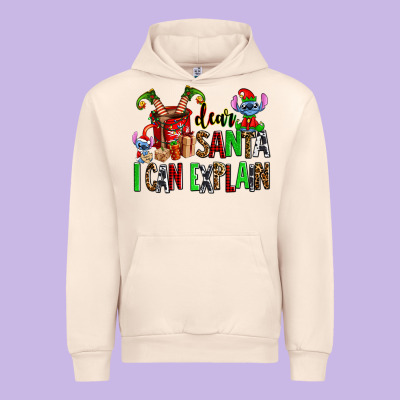 Cup Of Chocolate And  With Christmas Stitch Elf Urban Hoodie Designed By Adodesignshop