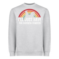 Heather Grey I'll Just Have The Chicken Tenders Heavyweight Sweatshirt - lanVoArt