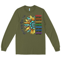 Army Green god says you are unique Long Sleeve Tee - CowGirlArtShop