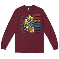 Burgundy god says you are unique Long Sleeve Tee - CowGirlArtShop
