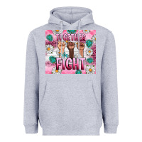 Heather Grey Breast Cancer Together Fight Heavyweight Hoodie - Artiststas