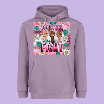 Breast Cancer Together Fight Heavyweight Hoodie Designed By Artiststas