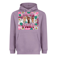 Lavender Breast Cancer Together Fight Heavyweight Hoodie - Artiststas