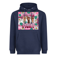 Navy Breast Cancer Together Fight Heavyweight Hoodie - Artiststas