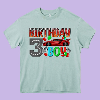Birthday Boy 3 Heavy Core Tee Designed By Bundleandbundleshop