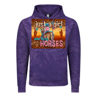 Cloud Purple just a girl who loves horses Vintage Hoodie - TumblerDesignByShophia