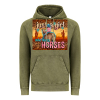 Just A Girl Who Loves Horses Vintage Hoodie | Teevron