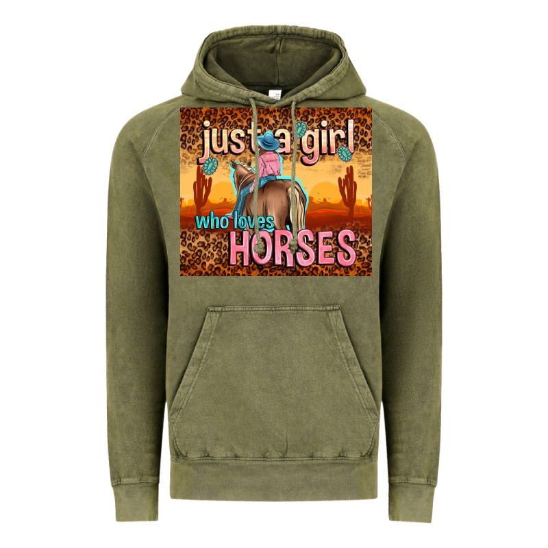Just A Girl Who Loves Horses Vintage Hoodie by TumblerDesignByShophia | Teevron