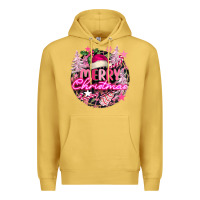 Antique Gold pink merry christmas Premium Hoodie - FaDigitalArtStudio