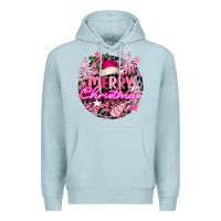 Blue Mist pink merry christmas Premium Hoodie - FaDigitalArtStudio