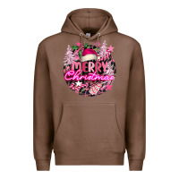 Chestnut pink merry christmas Premium Hoodie - FaDigitalArtStudio