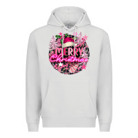 Dove Grey pink merry christmas Premium Hoodie - FaDigitalArtStudio