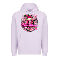 Lilac pink merry christmas Premium Hoodie - FaDigitalArtStudio