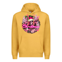 Mustard pink merry christmas Premium Hoodie - FaDigitalArtStudio