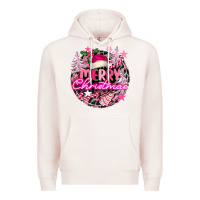 Pale Pink pink merry christmas Premium Hoodie - FaDigitalArtStudio