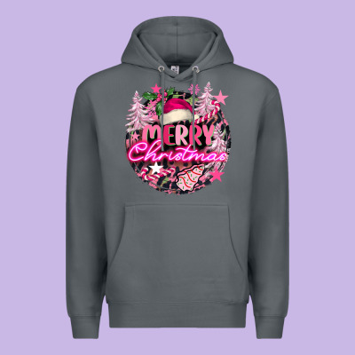 Pink Merry Christmas Premium Hoodie Designed By Fadigitalartstudio