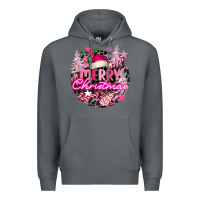 Rock pink merry christmas Premium Hoodie - FaDigitalArtStudio