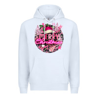 White pink merry christmas Premium Hoodie - FaDigitalArtStudio