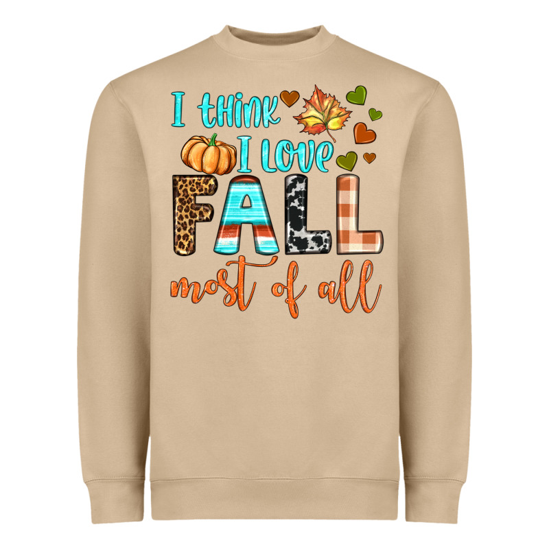 I Think I Love Fall Most Of All Heavyweight Sweatshirt by BundleAndBundleShop | Teevron