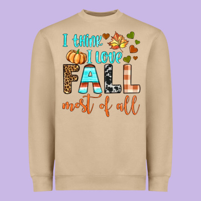 I Think I Love Fall Most Of All Heavyweight Sweatshirt Designed By Bundleandbundleshop