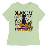 Matcha black cat apothecary Ladies Tee - BarkalooDesign