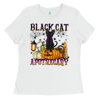 White black cat apothecary Ladies Tee - BarkalooDesign
