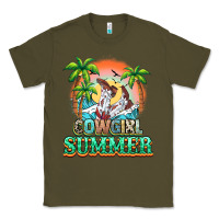 Army Green Cowgirl summer Classic Tee - NancyCooperArtShop