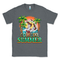 Charcoal Heather Cowgirl summer Classic Tee - NancyCooperArtShop